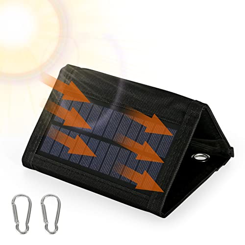 Solarpanel, 10W 5V Solar Ladegerät Faltbares Solarpanel Tragbares Solarzellen-Ladegerät Mobile Solarstromversorgung Außenaufladung for Telefon-Laptop von Jadeshay