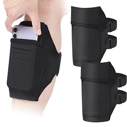 2 Packungen Handy Beinband Bein Telefonhalter Smartphone Armband rutschfest Knöchel Geldbörse Wadenbein Telefon Riemen Verstellbar Armtasche für Damen Herren Laufen Reiten Motorrad, Schwarz 2 Packungen Handy Beinband Bein Telefonhalter Smartphone Armband rutschfest Knöchel Geldbörse Wadenbein Telefon Riemen Verstellbar Armtasche für Damen Herren Laufen Reiten Motorrad, Schwarz von Jadive