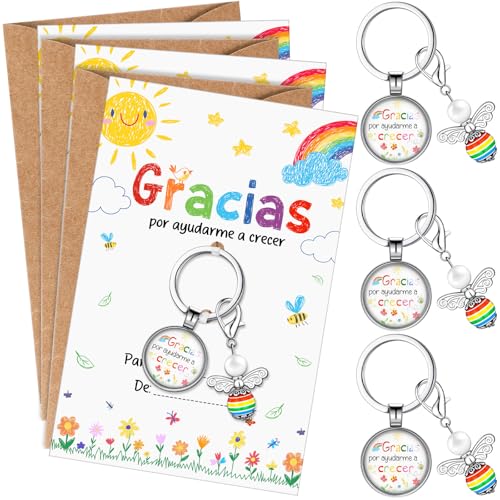 Jadive Dankeschön Geschenk für Lehrerin Erzieherin Enthält 3 Schlüsselanhänger mit Engel Bienen Anhänger 3 Karten mit Cartoon Muster 3 Kraftpapierumschläge für Geburtstag Abschluss Weihnachten Jadive Dankeschön Geschenk für Lehrerin Erzieherin Enthält 3 Schlüsselanhänger mit Engel Bienen Anhänger 3 Karten mit Cartoon Muster 3 Kraftpapierumschläge für Geburtstag Abschluss Weihnachten von Jadive