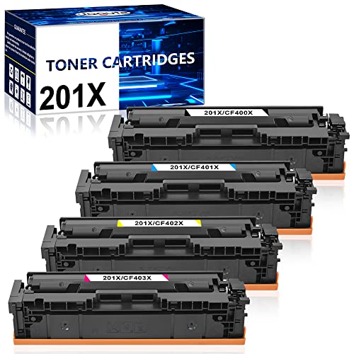 Jagute 201X Toner Kompatible Tonerpatronen für HP 201A CF400X CF400A Multipack Toner für Color Laserjet Pro MFP M277dw M252dw M277n M277 M274n M252n M252(4er-Pack) von Jagute