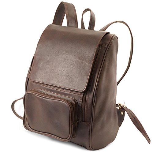 Jahn-Tasche â€“ GroÃŸer Lederrucksack GröÃŸe L/Laptop-Rucksack bis 15,6 Zoll, Braun, Modell 711 von Jahn-Tasche