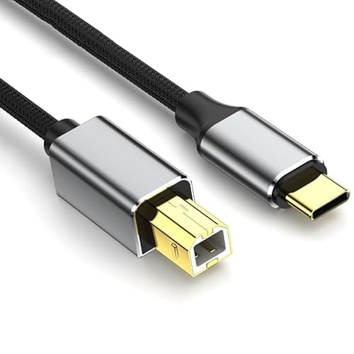 USB-C-Druckerkabel, 1,8 m, USB C 3.0 auf B Kabel, USBC auf USB B, quadratisches Scannerkabel für HP, Canon, Epson, Brother, Lexmark, Samsung, Dell, Piano, Midi-Tastatur, DJ-Controller, Computer/PC USB-C-Druckerkabel, 1,8 m, USB C 3.0 auf B Kabel, USBC auf USB B, quadratisches Scannerkabel für HP, Canon, Epson, Brother, Lexmark, Samsung, Dell, Piano, Midi-Tastatur, DJ-Controller, Computer/PC von Jahobet