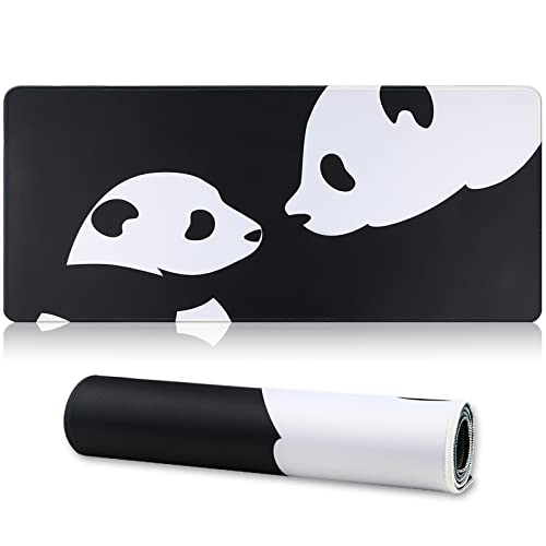 Jahosin Großes Gaming-Mauspad mit genähten Kanten,[70x30cm] Erweitertes Mauspad mit Rutschfester Naturkautschukbasis für Gamer/Desktop/Büro/Home 70x30 Panda09 von Jahosin