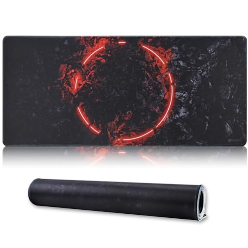 Jahosin Großes Gaming-Mauspad mit genähten Kanten, erweitertes Mauspad mit rutschfester Unterseite aus Naturkautschuk für Gamer, Desktop, Büro, Zuhause, 90 x 40 cm Jahosin Großes Gaming-Mauspad mit genähten Kanten, erweitertes Mauspad mit rutschfester Unterseite aus Naturkautschuk für Gamer, Desktop, Büro, Zuhause, 90 x 40 cm von Jahosin