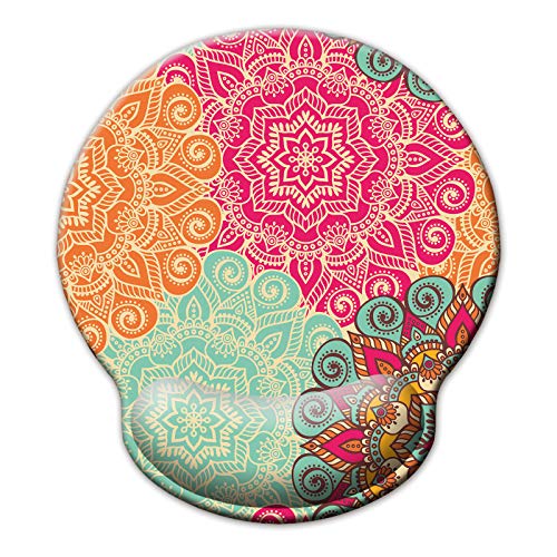 Jahosin Mauspad mit Handgelenkstütze, Pure Black Ergonomische Handgelenkauflage,bequemes Memory Foam Anti-Rutsch-Handgelenkpolster für Computer und Büro-25x23 Mandala Jahosin Mauspad mit Handgelenkstütze, Pure Black Ergonomische Handgelenkauflage,bequemes Memory Foam Anti-Rutsch-Handgelenkpolster für Computer und Büro-25x23 Mandala von Jahosin