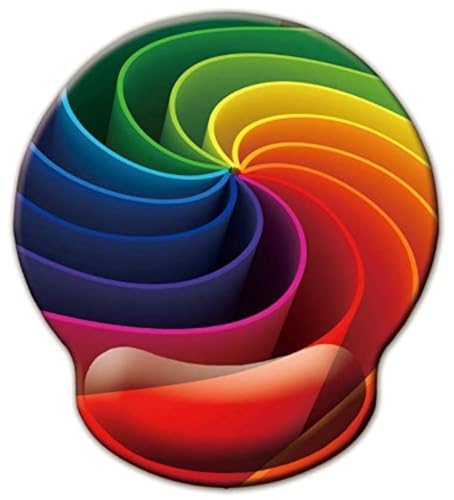Jahosin Mauspad mit Handgelenkstütze, ergonomische Handgelenkauflage aus Memory-Schaumstoff, rutschfeste Gummiunterseite für Computer und Büro 25x23 Rainbowvortex Jahosin Mauspad mit Handgelenkstütze, ergonomische Handgelenkauflage aus Memory-Schaumstoff, rutschfeste Gummiunterseite für Computer und Büro 25x23 Rainbowvortex von Jahosin