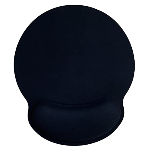 Jahosin Mauspad mit Handgelenkstütze, ergonomische Handgelenkauflage aus Memory-Schaumstoff, rutschfeste Gummiunterseite für Computer und Büro 25x23 Wristblack1 von Jahosin