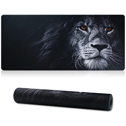 Jahosin XXL Gaming Mauspad, Erweitertes Mauspad,genähte Kanten,2mm,rutschfeste Gummibasis,90x40cm,Schreibtischunterlage für Gaming/Büro/Geschäft-90x40 Lion01 Jahosin XXL Gaming Mauspad, Erweitertes Mauspad,genähte Kanten,2mm,rutschfeste Gummibasis,90x40cm,Schreibtischunterlage für Gaming/Büro/Geschäft-90x40 Lion01 von Jahosin