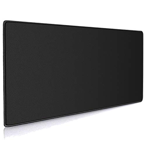 Jahosin XXL Gaming Mauspad, Erweitertes Mauspad,genähte Kanten,3mm,rutschfeste Gummibasis,90x40cm,Schreibtischunterlage für Gaming/Büro/Geschäft-90x40 blackuk von Jahosin