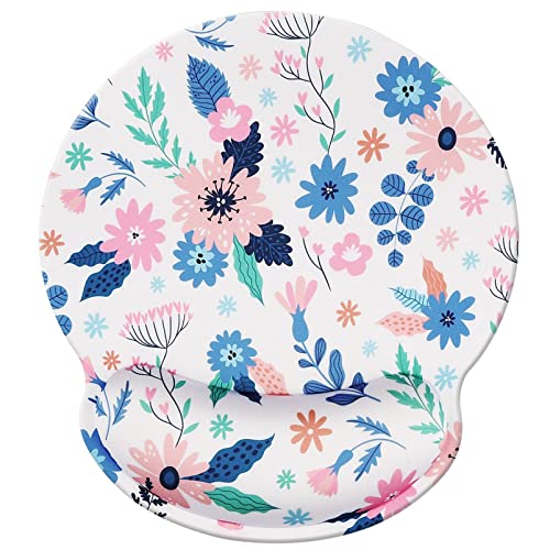 Jahosin Mauspad mit Handgelenkstütze, Pure Black Ergonomische Handgelenkauflage,bequemes Memory Foam Anti-Rutsch-Handgelenkpolster für Computer und Büro 25x23 Bluefloral Jahosin Mauspad mit Handgelenkstütze, Pure Black Ergonomische Handgelenkauflage,bequemes Memory Foam Anti-Rutsch-Handgelenkpolster für Computer und Büro 25x23 Bluefloral von Jahosin