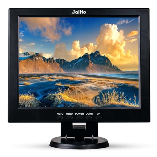 JaiHo 12 Zoll CCTV Monitor Audio Video Display, 4:3 Kleiner PC Bildschirm mit HDMI/VGA/BNC/AV/USB LCD Monitore für House Überwachungs Kamera PC DVD DVR Raspberry Pi, 800x600 von JaiHo