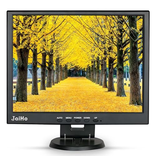 JaiHo 14 Zoll CCTV Monitor Audio Video Display, 4:3 1024x768 Kleiner PC Bildschirm mit HDMI/VGA/BNC/AV/USB LCD Monitore für House Überwachungs Kamera PC DVD DVR Raspberry Pi von JaiHo