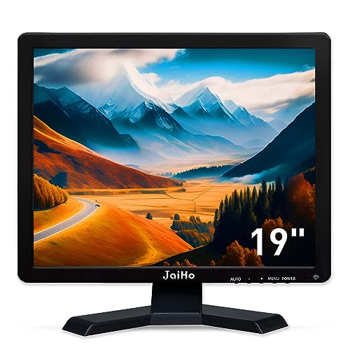 JaiHo 19 Zoll PC Monitor, Desktop Computer Monitor, 4:3 LCD Bildschirm 1280x1024 mit HDMI/VGA/BNC/USB Schnittstellen, Eingebaute Lautsprecher PC Bildschirm, VESA 75x75 von JaiHo