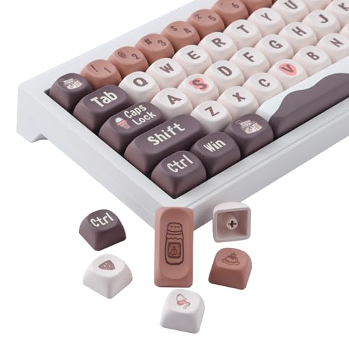 JakeTsai MOA Profile PBT Tastenkappen 60 Prozent, 136 Tasten, Custom Dye Sublimation ANSI Layout Tastenkappen Set Kompatibel für Cherry MX Switch Mechanische Tastatur von JakeTsai