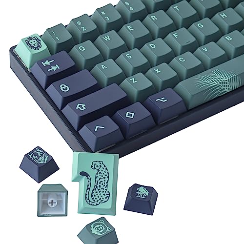 JakeTsai PBT-Tastenkappen, 157-Tasten-gefärbtes Sublimations-Kirsch-Profil Tastenkappen-Set für Cherry MX Schalter ISO/ANSI-Layout mechanische Tastaturen von JakeTsai