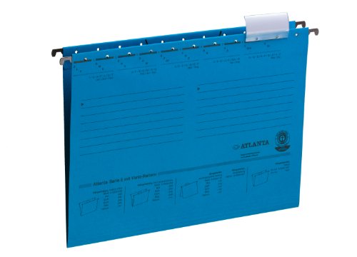 Atlanta Serie E Hängemappe A4, Jalema 2655024600, Hängetasche für Akten, Hängeregister, 25er Packung, blau von Jalema