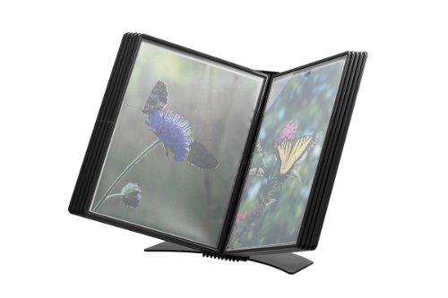 Jalema 7968419 Flex-o-Frame Büroständer Premium, inklusiv 10 Sichttaschen A4, schwarz von Jalema