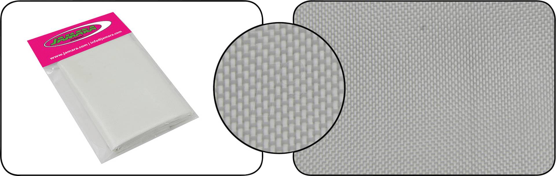 JAMARA 232512 - Glasgewebe, 1000 x 1000 mm, 80g, Leinen von Jamara