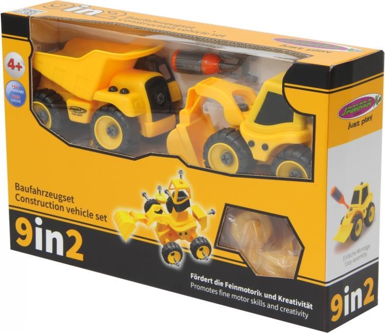Jamara Baufahrzeugset 9in2 - Fahrzeug-Set - Indoor - 4 Jahr(e) - Kunststoff - Schwarz - Gelb (405168) von Jamara