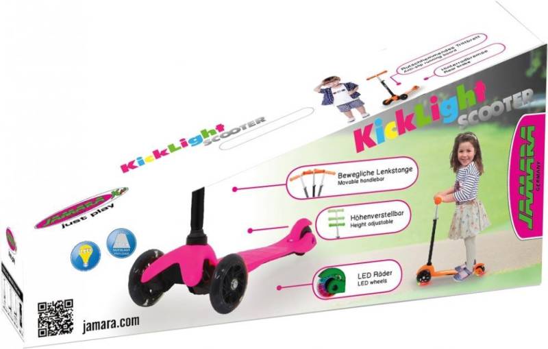 Jamara KickLight Scooter grün - Kinder - Dreiradroller - Schwarz - Grün - Beide Geschlechter - Asphalt - 50 kg (460495) von Jamara
