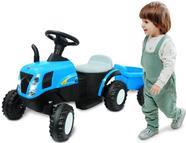 Jamara Ride-on Traktor New Holland mit Anhänger 6V blau (460482) von Jamara