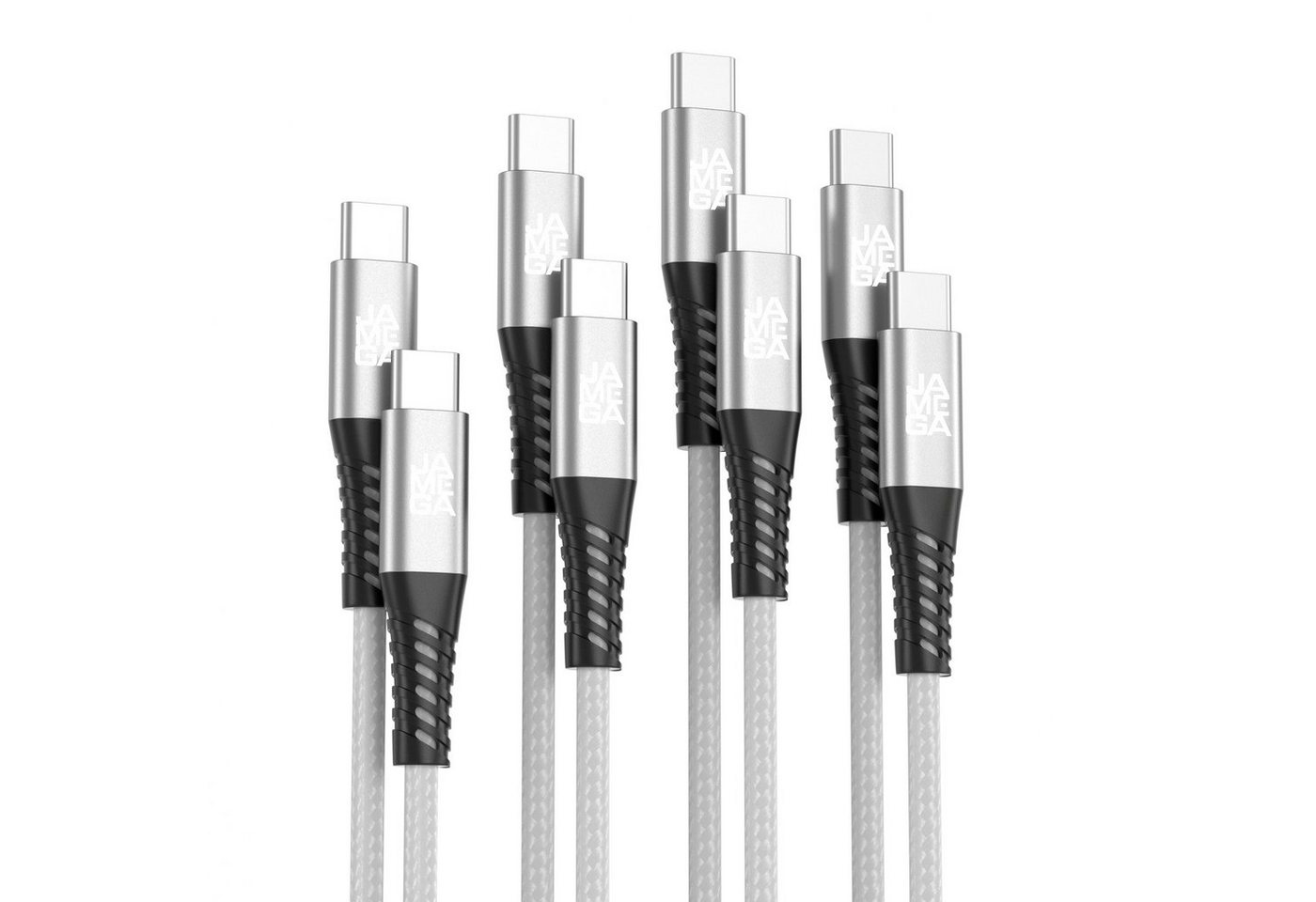 JAMEGA USB C zu USB C Kabel 480mbps 60W mit Metall Stecker Robust 0,5m - 3m USB-Kabel, USB Typ C von Jamega