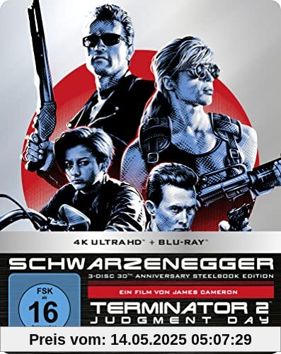 Terminator 2 / 30th Anniversary Steelbook Edition (4K Ultra HD) (+ Blu-ray 2D) (+ Blu-ray 3D) von James Cameron