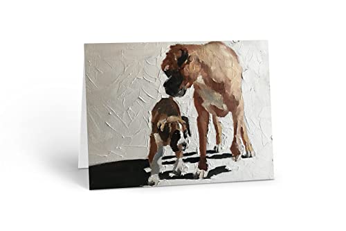 Boxer Hundekarte, Grußkarte oder Geburtstagskarte für Boxerbesitzer, passend für jeden Anlass 049 von James Coates