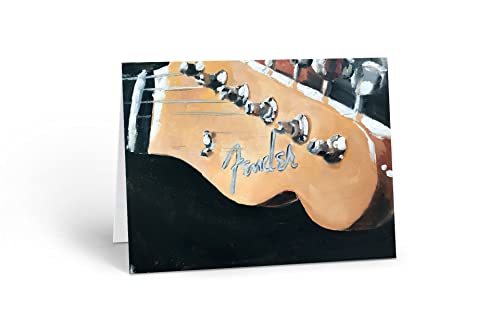 Gitarrenspieler-Karte, blanko, mit Gitarrenmalerei, geeignet für jeden Anlass, Gitarristen, DIN A5, Größe 098 von James Coates