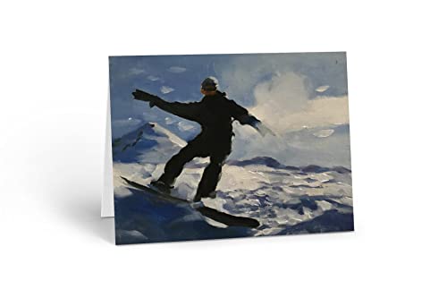 Snowboardkarte, blanko, für jeden Anlass geeignet, für Snowboarder, DIN A5, 087 von James Coates