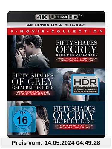 Fifty Shades of Grey - 3-Movie Collection (4K Ultra HD) (+ Blu-ray 2D) von James Foley