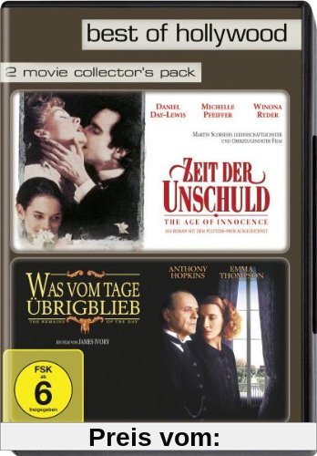 Best of Hollywood - 2 Movie Collector's Pack: Zeit der Unschuld / Was vom Tage übrig blieb [2 DVDs] von James Ivory
