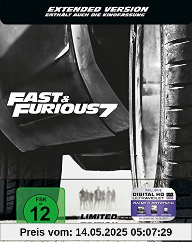 Fast & Furious 7 - Extended Version - Steelbook [Blu-ray] [Limited Edition] von James Wan