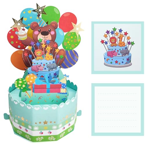 JanYoo 3D Pop Up Karte Geburtstagskarte Bärchen Grußkarten, Happy Birthday Geburtstag Karte Grußkarte Cards Mit Umschlägen und Karten für Junge Mädchen Familie und Freunden Geburtstagsgeschenk JanYoo 3D Pop Up Karte Geburtstagskarte Bärchen Grußkarten, Happy Birthday Geburtstag Karte Grußkarte Cards Mit Umschlägen und Karten für Junge Mädchen Familie und Freunden Geburtstagsgeschenk von JanYoo