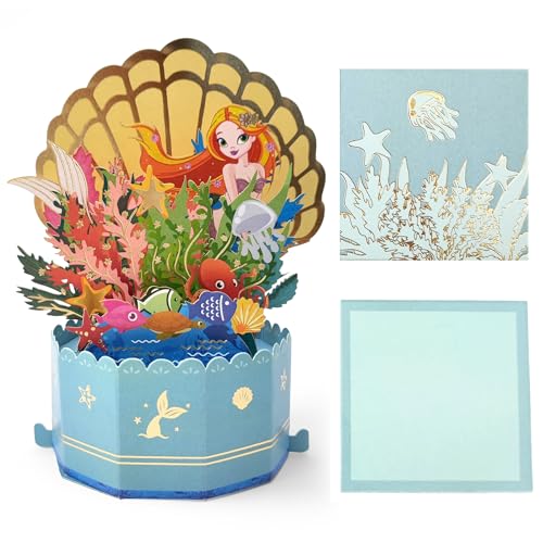 JanYoo 3D Pop Up Karte Geburtstagskarte Nixen Grußkarten, Happy Birthday Geburtstag Karte Grußkarte Cards Mit Umschlägen und Karten für Junge Mädchen Familie und Freunden Geburtstagsgeschenk JanYoo 3D Pop Up Karte Geburtstagskarte Nixen Grußkarten, Happy Birthday Geburtstag Karte Grußkarte Cards Mit Umschlägen und Karten für Junge Mädchen Familie und Freunden Geburtstagsgeschenk von JanYoo