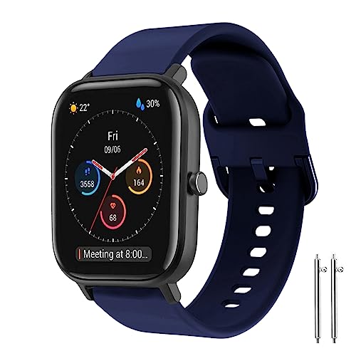 JangBe Armband für Amazfit GTS/GTS 2/GTS 2 Mini/GTS 2e/GTS 3, 20mm Weiche Silikon Ersatz Armband für Amazfit GTR 42mm/Amazfit Bip/Bip S Lite/Bip U Pro/Galaxy Watch 4/4 Classic/Galaxy Watch Active 2 von JangBe