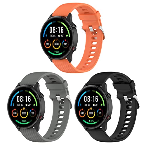 JangBe Armband für Xiaomi Mi Watch/Xiaomi Watch S1/Xiaomi Watch S1 Active/Xiaomi Mi Watch Color Sport, 22mm Ersatz Silikon Sport Armbänder für Xiaomi Mi Watch/Galaxy watch 3 45MM/Huawei Watch GT2 46MM von JangBe