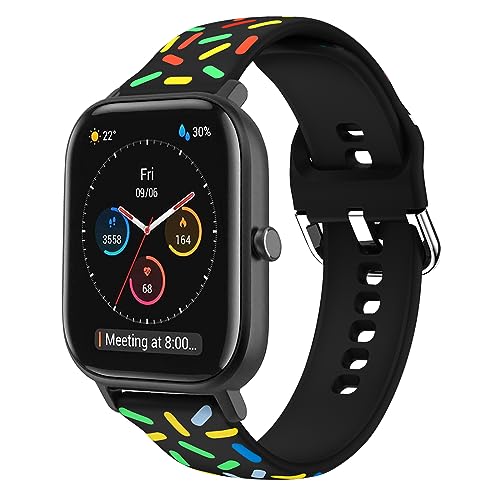 JangBe Armband kompatibel mit Amazfit GTS/GTS 4/GTS 4 Mini/GTS 3/GTS 2/GTS 2 Mini/GTS 2e, 20mm Ersatz Silikon Sport Armbänder für Amazfit Bip/Bip S/Bip lite/Bip S Lite/Bip U/Bip U Pro/Bip 3/Bip 3 Pro… von JangBe