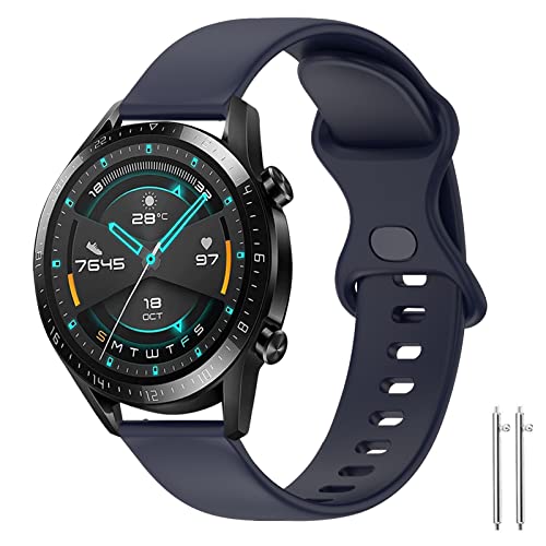 JangBe Kompatibel mit Huawei Watch GT 2/GT 3 46mm Armband/Huawei Watch 3 Armband, 22mm Armband Ersatz Silikon Sport Armbänder für Huawei GT 2/GT 2e/Huawei Watch GT/Active/GT 2 Pro/Huawei Watch 3/3 Pro von JangBe