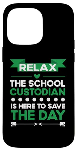 Der Schulwärter ist hier, um die Wertschätzung des Hausmeisters zu retten Hülle für iPhone 14 Pro Max von Janitor Appreciation Funny Back To School Design