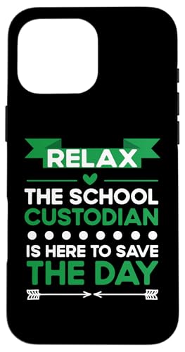 Der Schulwärter ist hier, um die Wertschätzung des Hausmeisters zu retten Hülle für iPhone 16 Pro Max von Janitor Appreciation Funny Back To School Design