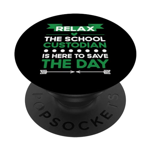 Der Schulwärter ist hier, um die Wertschätzung des Hausmeisters zu retten PopSockets Klebender PopGrip Der Schulwärter ist hier, um die Wertschätzung des Hausmeisters zu retten PopSockets Klebender PopGrip von Janitor Appreciation Funny Back To School Design