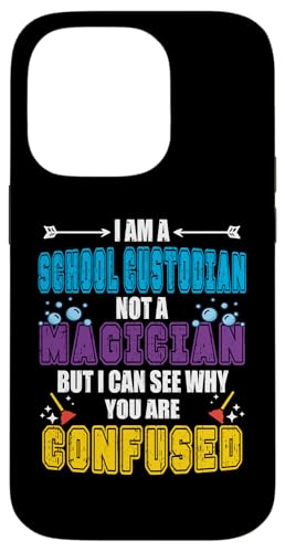 Ich bin Schulwärter, kein Zauberer, Hausmeister, Wertschätzung Hülle für iPhone 14 Pro von Janitor Appreciation Funny Back To School Design