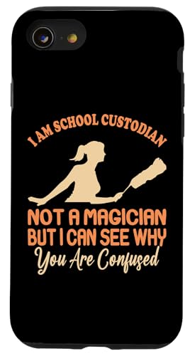 Ich bin Schulwärter, kein Zauberer, Hausmeister, Wertschätzung Hülle für iPhone SE (2020) / 7 / 8 von Janitor Appreciation Funny Back To School Design