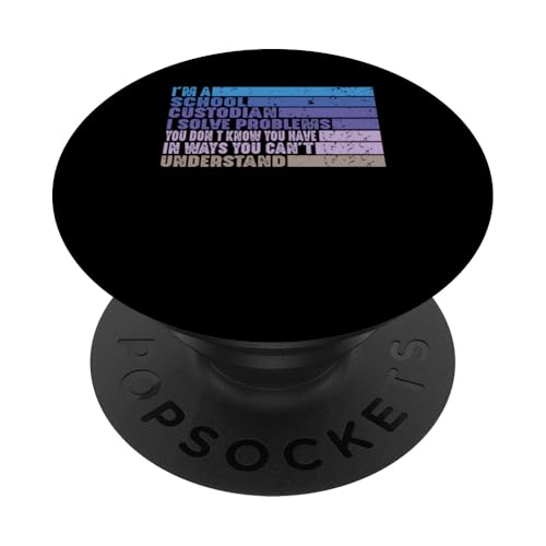 Ich bin Schulwärter Ich löse Probleme, Wertschätzung des Hausmeisters PopSockets Klebender PopGrip Ich bin Schulwärter Ich löse Probleme, Wertschätzung des Hausmeisters PopSockets Klebender PopGrip von Janitor Appreciation Funny Back To School Design
