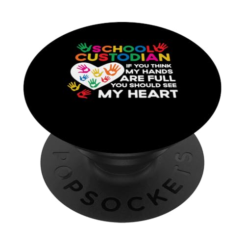 School Custodian If You Think My Hands Hausmeister Wertschätzung PopSockets Klebender PopGrip von Janitor Appreciation Funny Back To School Design
