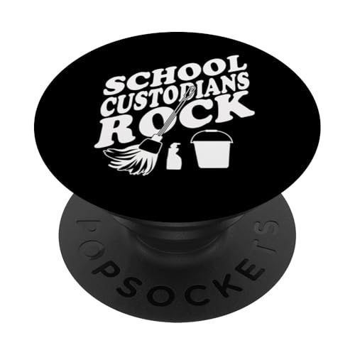 School Custodians Rock Back To School – Hausmeisterschätzung PopSockets Klebender PopGrip von Janitor Appreciation Funny Back To School Design