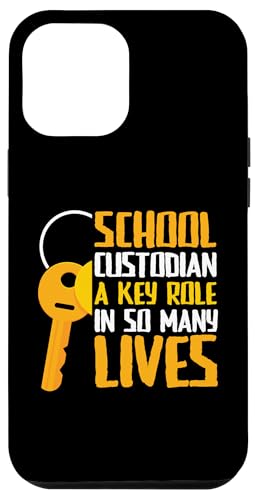 Schulpfleger Eine Schlüsselrolle in so vielen Leben Lustiger Hausmeister Hülle für iPhone 12 Pro Max von Janitor Appreciation Funny Back To School Design