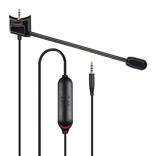 Janjunsi Boom Mikrofon Kabel Kompatibel mit Bose QC45 QuietComfort 45 Kopfhörer - Boom Gaming MIC mit Mute-Schalter für PC, PS4 PS5 Xbox OneX/S Controller von Janjunsi