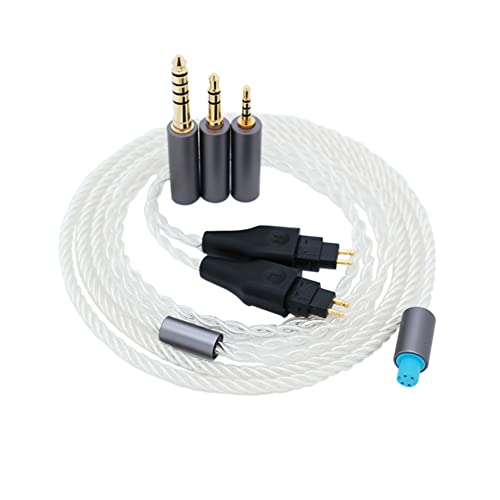 Janjunsi Upgrade Audio Kabel Ersatz Schnur Kompatibel mit Sennheiser HD580/HD650/HD660/HD600S/HD414/HD25 Kopfhörer - 3in1 Stecker mit 2.5mm/3.5mm/4.4mm Stecker von Janjunsi